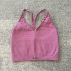 Set Active Power Ribbed V Bra